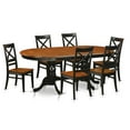 thumbnail image 4 of East West Furniture 7  PC  Dining  set-Dining  Table  with  6  Wood  Dining  Chairs, 4 of 4