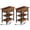 Rustic Brown + Black, variant on Narrow Flip Top Side Table With Open Shelf Multifunctional Nightstand For Small Living Room Bedroom
