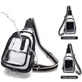 thumbnail image 5 of Clear Travel Shoulder Bag Waterproof Lightweight Transparent Messenger Crossbody Bag, Secure Zipper For Everyday Hands-Free Use, 5 of 6