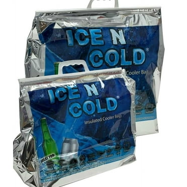 ICE N COLD Insulated Cooler Bag - Large 35 lbs Capacity (Pack of 1) | Lightweight, Soft, Collapsible | Ideal for Groceries, Camping, Hiking, Beach, Travel
