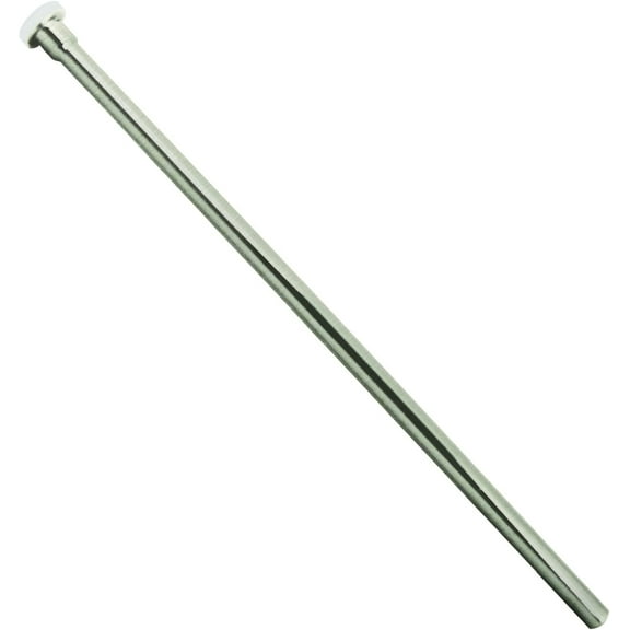 Westbrass D123-07 3/8" x 12" Brass Flat Head Toilet Riser Supply Line, Satin Nickel