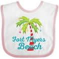 thumbnail image 3 of Inktastic Fort Myers Beach Florida Christmas Vacation Girls Baby Bib, 3 of 4