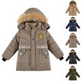thumbnail image 1 of QIPOPIQ Manteau Matelassé de Poids Moyen pour Filles, Coupe-Vent, Résistant à l'Eau Liquidation, 1 of 10