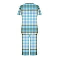 thumbnail image 5 of Wancir Women Pajama Sets Two-Piece Nightwear Short Sleeve Sleepwear 1/4 Button Down Pj Lounge Sets with Long Pants, 5 of 6