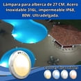 thumbnail image 5 of 1 Lámpara LED Sumergible Para Alberca de nicho o sobreponer ADS PL 80W 27CM Blanco, 5 of 5