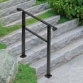 Home Front Step Hand Railing 1-3 Step Outdoor Elderly Handrail Carbon Steel Deck Hand Rail for Home ...