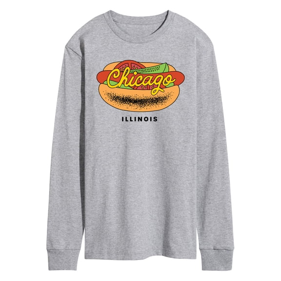 Instant Message - Chicago Dog - Men's Long Sleeve Graphic T-Shirt