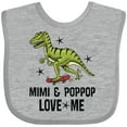 thumbnail image 3 of Inktastic Mimi and PopPop Love Me Dinosaur Boys Baby Bib, 3 of 4
