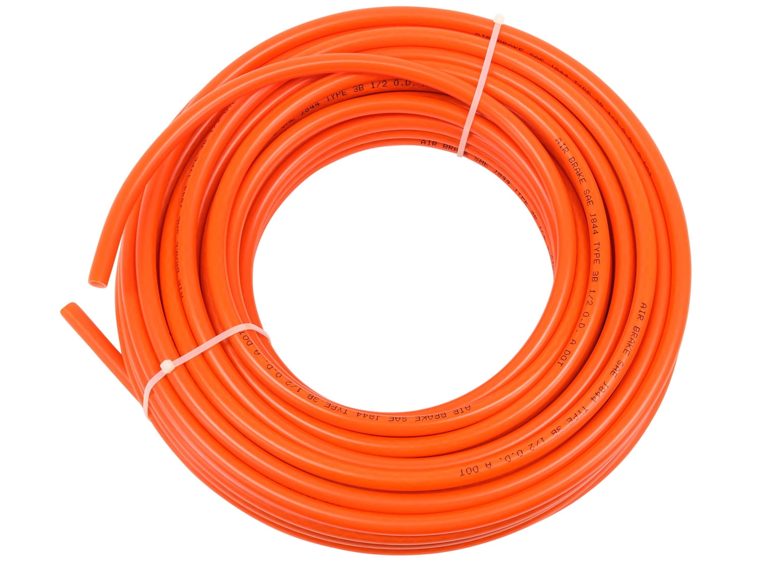 (2 Pack) 3/8" OD x 100' Orange SAE J844 Nylon Air Brake Tubing DOT Approved | Pneumatic Nylon Air Line Hose for Air Brake System