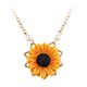 thumbnail image 1 of Qarigey Collar de cadena de cuello chapado en forma de girasol, joyería de cuello que no se desvanece para mujeres y niñas, plata Ropa, zapatos y accesorios Miscelánea dos Qarigey AP000541-01, 1 of 6