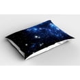 thumbnail image 2 of Constellation Pillow Sham, Outer Space Star Nebula Astral Cluster Astronomy Theme Galaxy Mystery, Decorative Standard Queen Size Printed Pillowcase, 30" X 20", Blue Black, by Ambesonne, 2 of 2