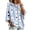 Light Blue, variant on Womens 3/4 Sleeve Hoodies Vintage Pattern Oversized Pullover Hooded Sweatshirts