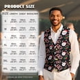 thumbnail image 7 of Yuyamidu Santa Claus Men's Formal Suit Vest Fit for Business or Casual Dress Size S HO-HO-HO Slim Fit Waistcoat with Pockets Christmas Daily Wear Clothing, 7 of 7