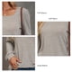 thumbnail image 5 of Mujer Camiseta de manga larga Puff manga Casual suelta Color puro moda transpirable sudadera femenina caqui XXL, 5 of 6