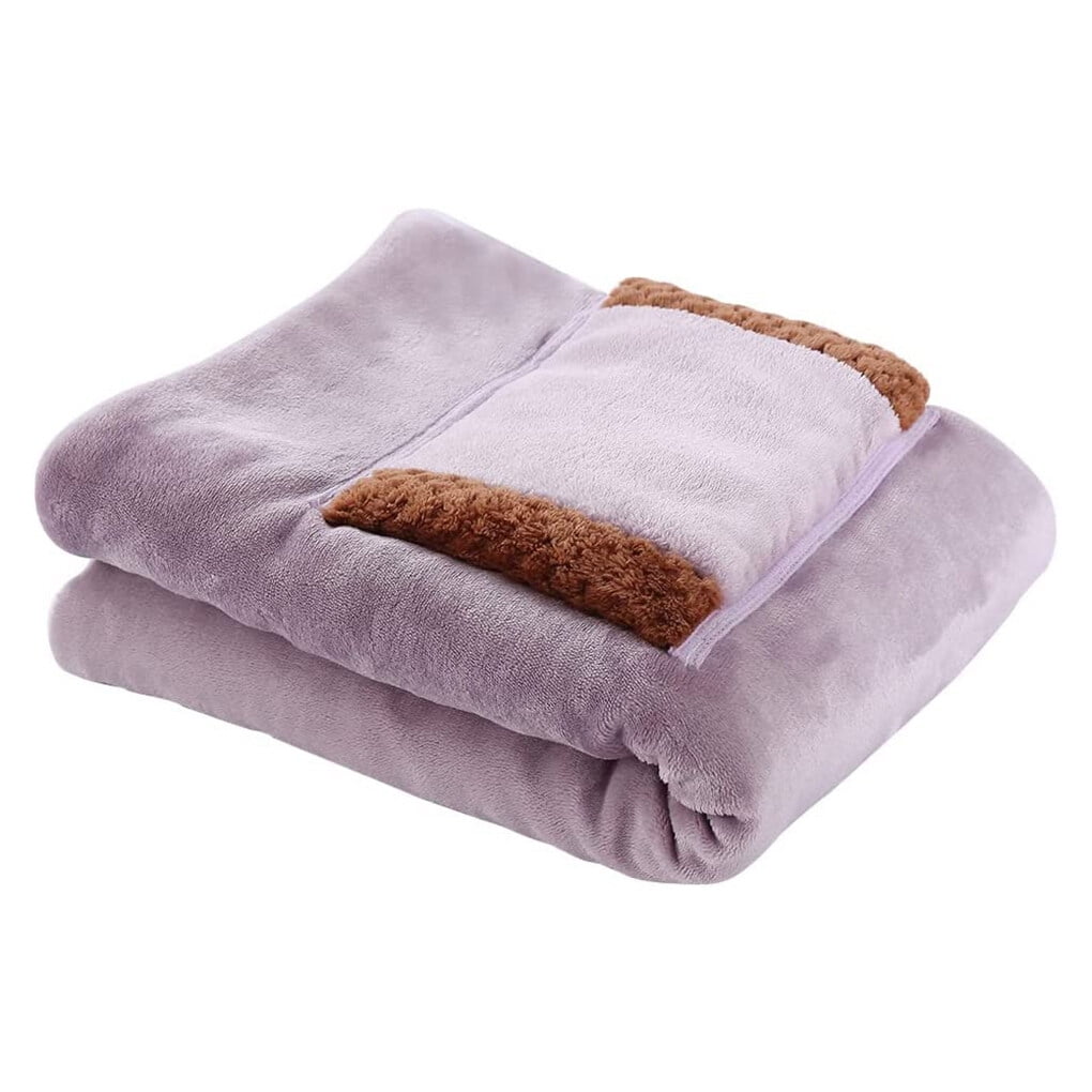 enqiretly USB Electric Blanket Flannel Heating Pad Heater Thermal Warmer Portable Washable Sofa Seat Neck Knee Leg Foot Body Mat Purple Walmart