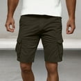 thumbnail image 2 of Youmylove Fashion Men's Shorts Mens New Woven Shorts Pants High Street Retro Solid Color Casual Shorts Athletic Casual Shorts, 2 of 8