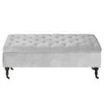 thumbnail image 3 of Elle Decor Collette Tufted Storage Bench, Pearl Grey Velvet, 3 of 7