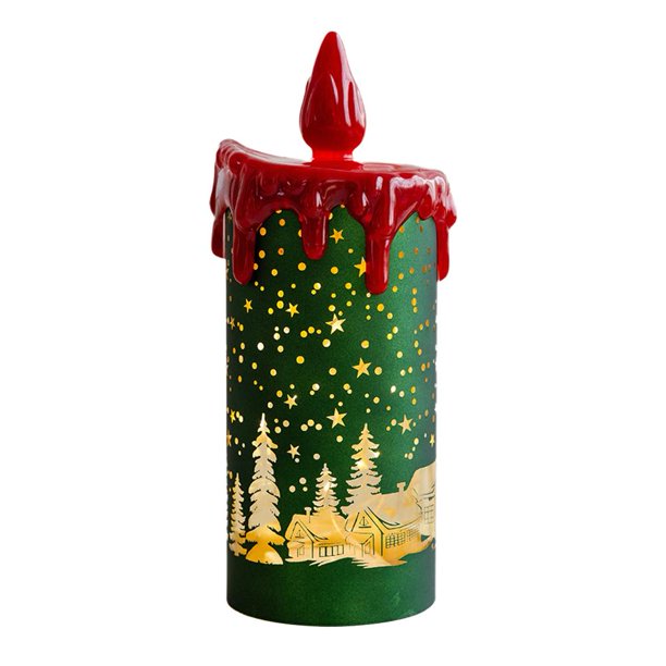 SGACAI Lámpara de vela de cristal en miniatura que brilla intensamente: regalo de decoración de escritorio de Navidad K3O7 O6E