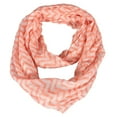 thumbnail image 3 of Peach Couture Beautiful Classic Lightweight Sheer Chevron Infinity Loop Scarf, 3 of 10