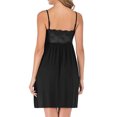 thumbnail image 4 of HUJlwoi Chemise de Nuit Sans Manches pour Femmes en Modal Babydoll Robe de Nuit Douce avec Dentelle Bretelles Réglables Robe d'Été, 4 of 4