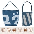 thumbnail image 7 of HUISZJ Leather Bucket Bag, Large Capacity Hobo Bag, Stylish Tote Bag Simple Commuting Bag for Work Travel Outdoor (Blue), 7 of 7