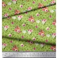 thumbnail image 3 of Soimoi Green Cotton Duck Fabric Leaf Floral Printed Fabric 1 Yard 42 Inch Wide, 3 of 3
