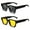 2pcs - Black+yellow, variant on Thick Rectangle Sunglasses Women Men Retro Square Chunky Shades 90s Glasses