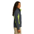 thumbnail image 3 of Port Authority Ladies Core Colorblock Soft Shell Jacket-L (Battleship Grey/ Charge Green), 3 of 6