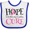 thumbnail image 3 of Inktastic Breast Cancer Hope Quote Girls Baby Bib, 3 of 4
