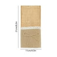 thumbnail image 2 of Festival Jute Lace Trims Cutlery Bag - Utensil Holder for Valentine's and Christmas, Knife and Fork Pouch for Wedding Party Napkin Bag, 2 of 6