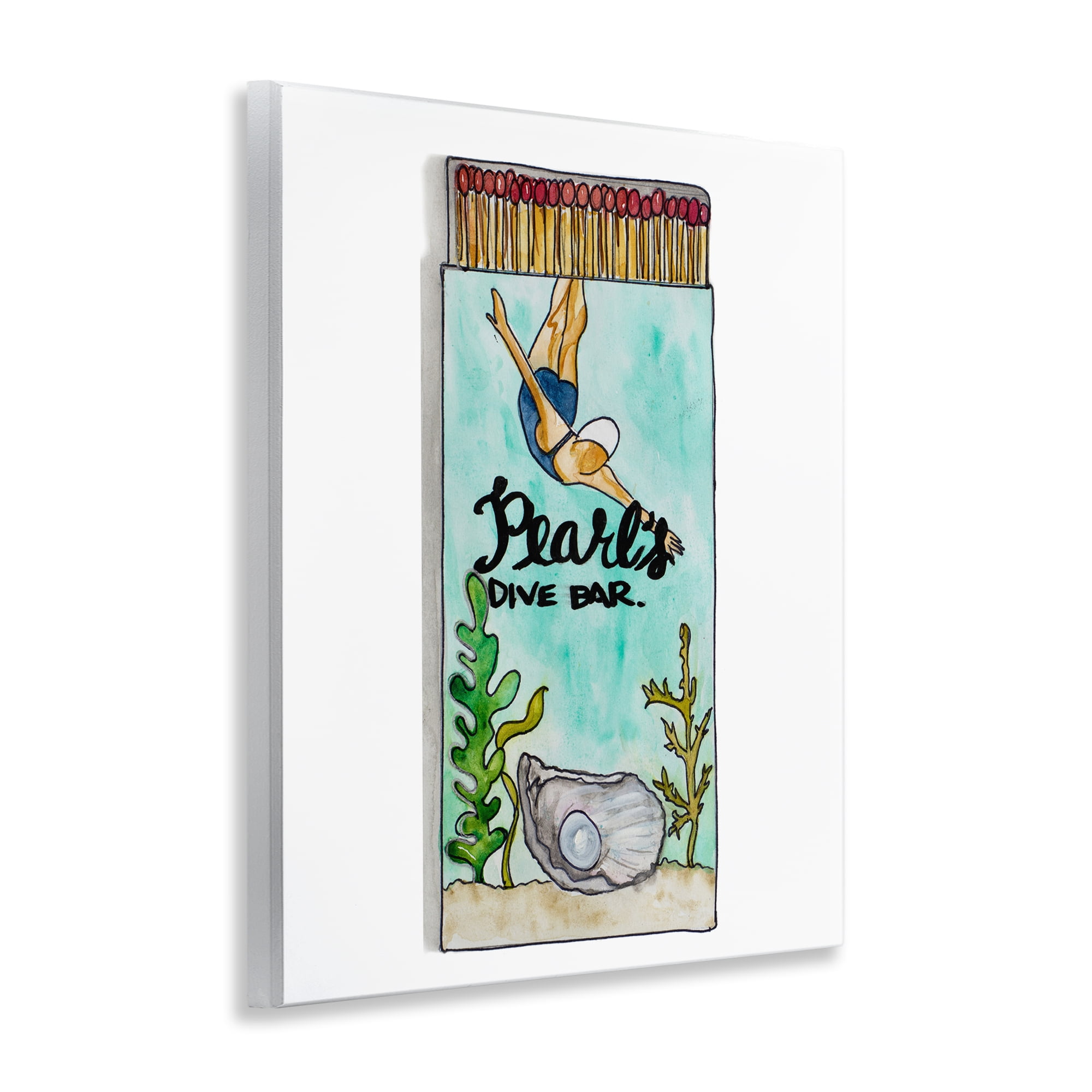 Stupell Industries Pearl Dive Matchbook Wall Plaque Art, design by Nola James