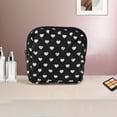 thumbnail image 5 of Unique Bargains 1 Pc Lady Portable Square Lipstick Bag for Travel Black White Polyester, 5 of 6