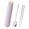 thumbnail image 3 of DOLITY Spoon Chopsticks Set Magnetic Gadgets Tableware Kit for Home Camping Kitchen Purple 3 Pieces, 3 of 9