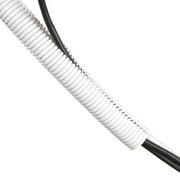 D-Line White Pre-Split Cable Management Tube, 1.26in Diameter, 43in Length