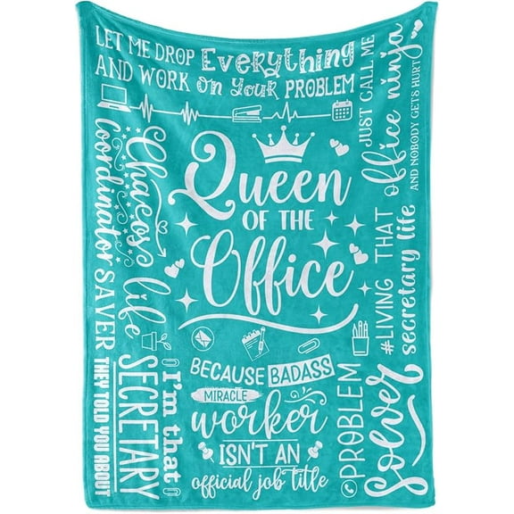 Secretary Gifts for Woman, Throw Blanket for Secretaries' Day Administrative Professional Day Gifts for Appreciation, Christmas, Birthday - 50" x 60"