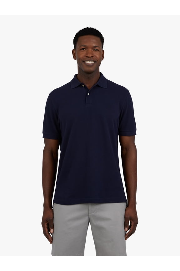 Men's and Big Men's Everyday Pique Polo Shirt, Sizes S-3XL