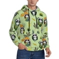 thumbnail image 2 of Fotbe Men's Hoodie with Cute Panda Bear In Greenery Forest Pattern - Kangaroo Pocket Pullover Hooded Sweatshirt, Perfect for Daily Wear, Travel, and Home-Small, 2 of 7