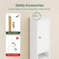 thumbnail image 3 of Haotian Narrow Bathroom Storage Cabinet, Tall Slim Cabinet with Adjustable Shelves and Doors, Floor Standing Cupboard for Small Spaces, Bathroom or Laundry Room Organizer, White BZR34-W, 3 of 17