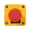 thumbnail image 5 of 660v 10a Caja de control Botón de bloqueo Botón de interruptor de emergencia Carcasa de metal de plástico Señal de hongo rojo Estación de interruptor de botón de parada de emergencia JFHHH pequeña, 5 of 5