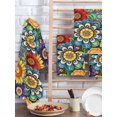 thumbnail image 2 of Boho Colorful Floral Kitchen Dish Towels for Drying Dishes Set of 2, Spring Flower Botanical Sunflowers Plant Waffle Weave Microfiber Hand Tea Bathroom Towels Quick Dry & Absorbent Towel 15.7x23.6, 2 of 7
