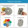 thumbnail image 2 of MYG 1pc 3Inch Diamond Dry Polishing Pad For Granite Marble Grinding Sanding Disc, 2 of 6