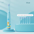 thumbnail image 3 of Cepillo de dientes eléctrico sónico para niños, recargable, inteligente, con dibujos animados, resistente al agua IPX7, con 6 cabezales de cepillo de cerdas suaves, 3 of 5