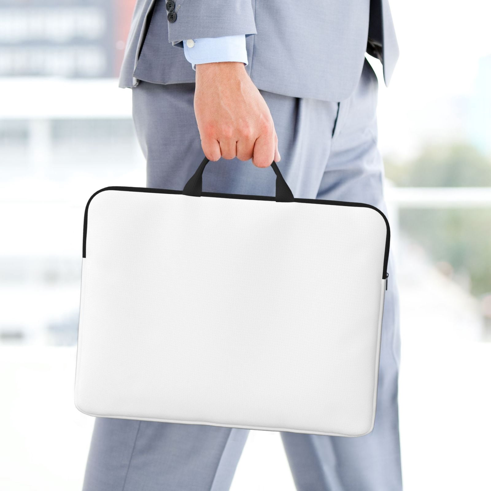 Laptop Sleeve Bag For Women Men 14inch Waterproof Durable Protective Computer Carrying Cover Handle Laptop Case Bag White