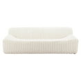thumbnail image 2 of ZUO Osterbro Plush Cord-Style Fabric Upholstered Sofa in Cream, 2 of 5