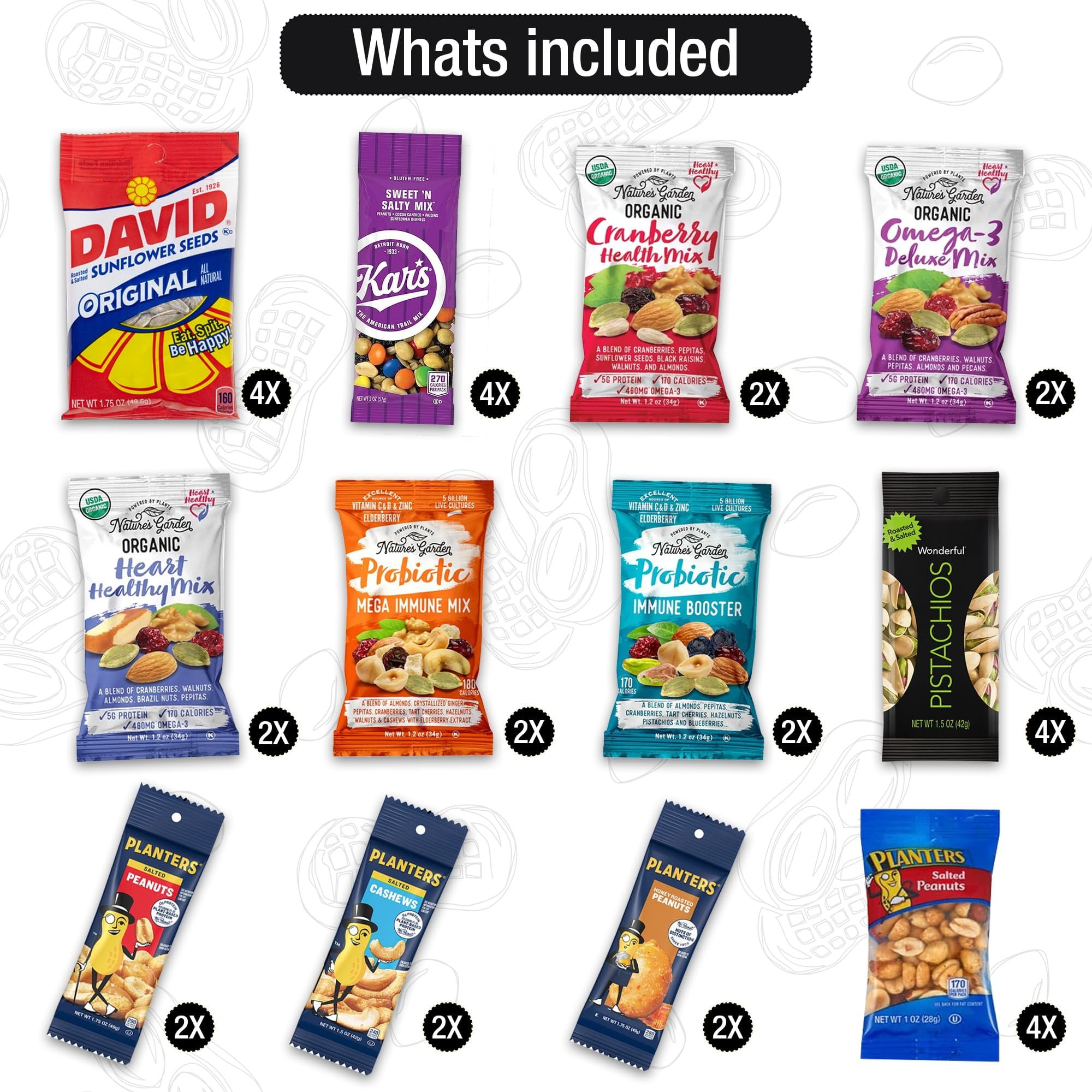 Ruthy's Outlet Nuts Snack Variety Packs - Mixed Nuts and Trail Mix, Healthy Snacks Care Package