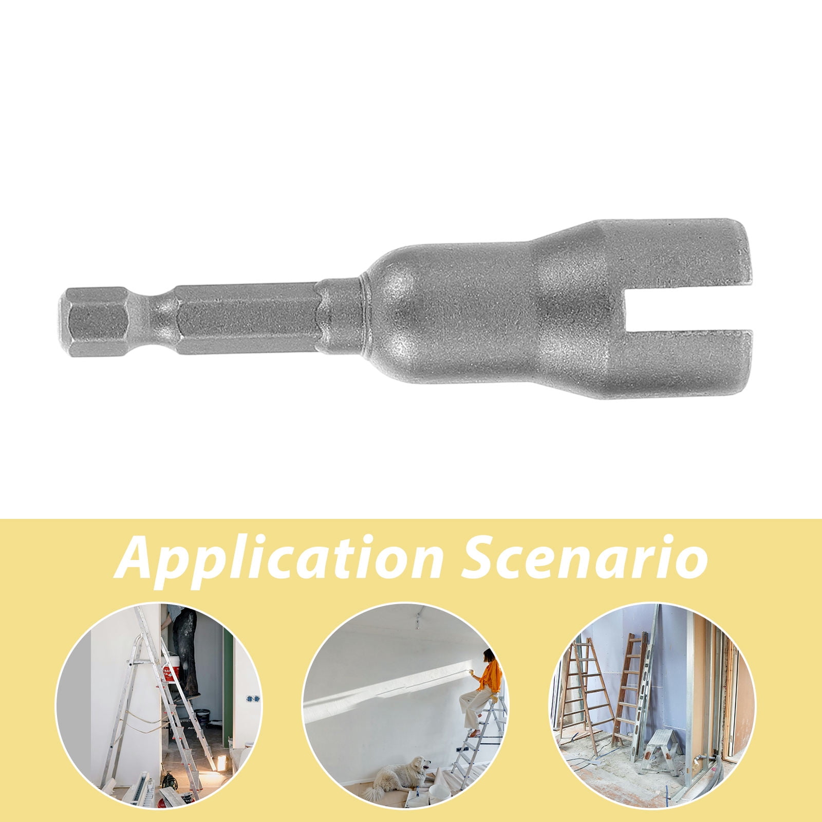 CIMAXIC 2Pcs Silver Socket Wrench Hurricane Shutter Drill Bit Wing