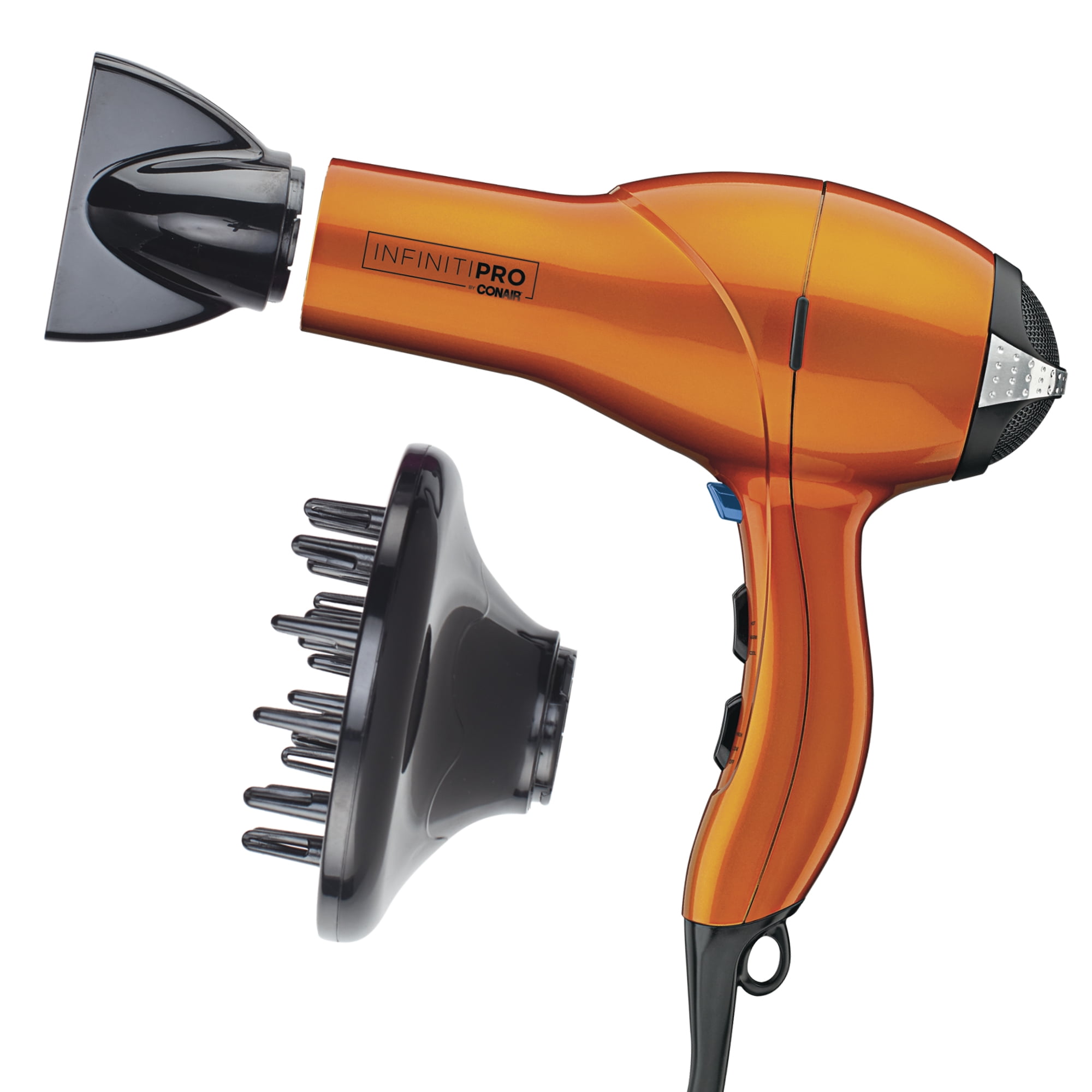 InfinitiPro by Conair Quick Styling Salon Professional Ionic & Ceramic Hair Dryer, 1875 Watts, Orange 259TPTY