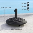 thumbnail image 3 of Outsunny Base Ronde pour Parasol de Patio avec Roues, Support de Parasol en Résine de 44 Lb, 3 of 10