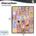 thumbnail image 4 of Stupell Industries Contemporary Animal Alphabet in Pink Black Framed Giclee Art, 24 x 30, by Carla Daly, 4 of 8