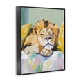 thumbnail image 2 of Stupell Industries Cottage Sleeping Lion on Pastel Pillows Black Framed Giclee Art, 11 x 14, by The Prints Vibe, 2 of 8